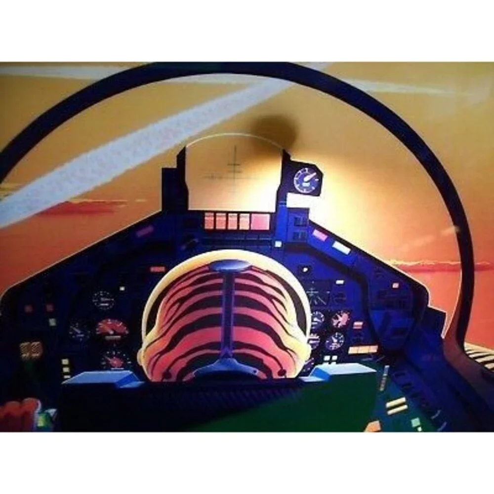 Capcom AIRBORNE Original NOS Pinball Machine Translite Military Aircraft Artwork